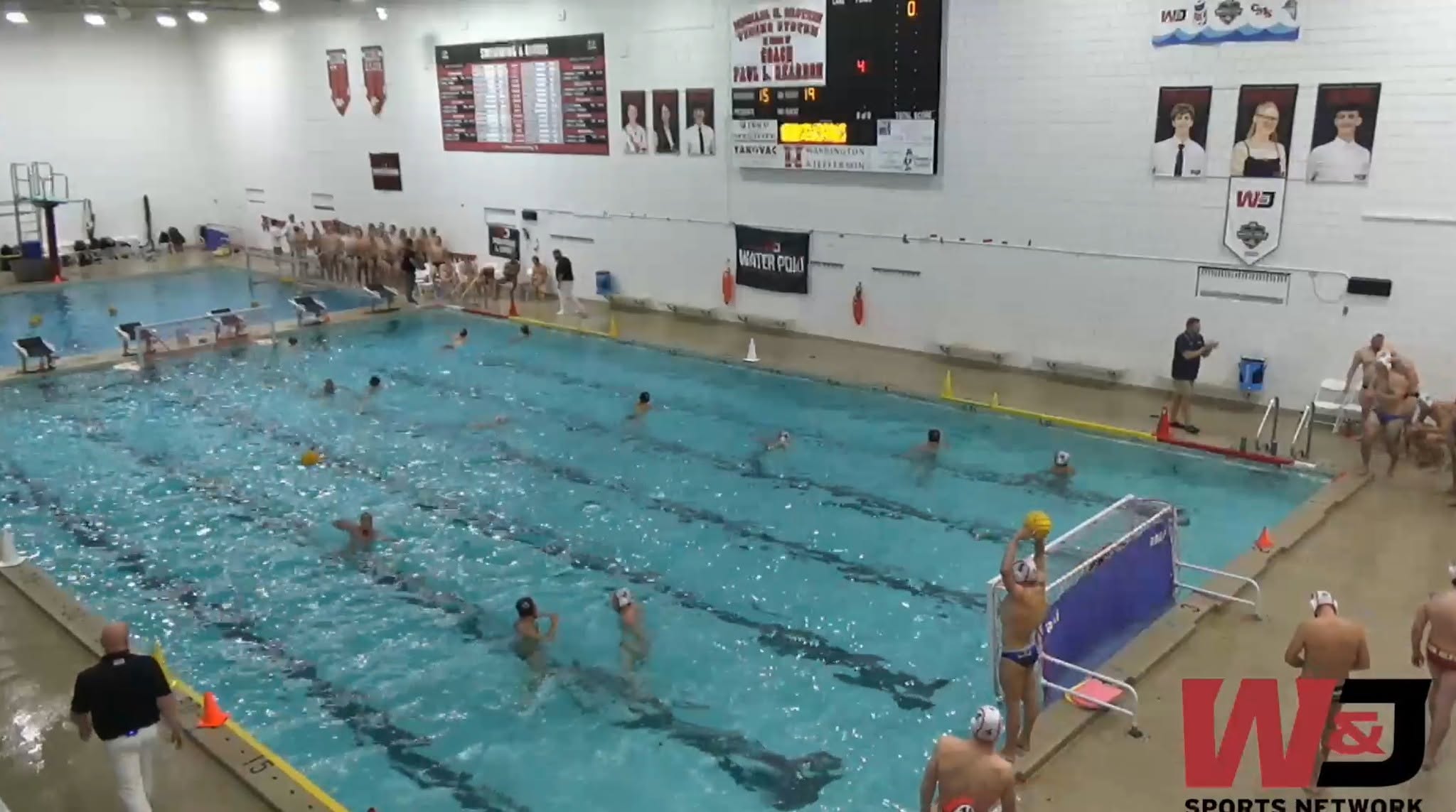 Yale vs. Washington & Jefferson water polo action